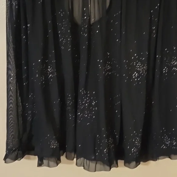 Pink Fuschia Black Glitter Plus Size Baby Doll Lingerie Size 3X - Picture 3 of 7